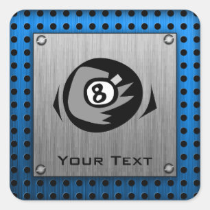 Sticker Carré Revêtement en métal brossé ; Bleu 8 billes