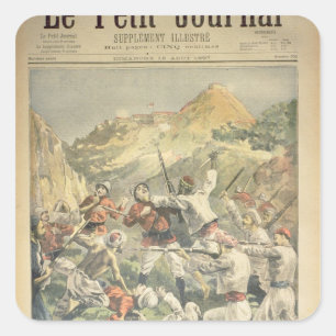 Sticker Carré Révolte en Inde