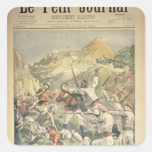 Sticker Carré Révolte en Inde (Devant)