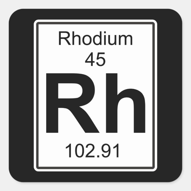 Sticker Carré Rh - Rhodium (Devant)