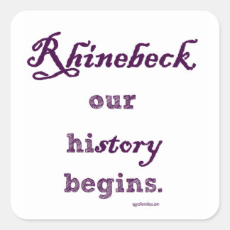 Sticker Carré Rhinebeck, mon histoire commence ici.