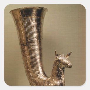 Sticker Carré Rhyton sous forme de bouquetin, d'Iran