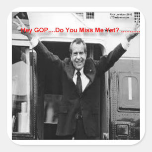 Sticker Carré Richard Nixon "Vous m'avez déjà regretté?" Cadeaux
