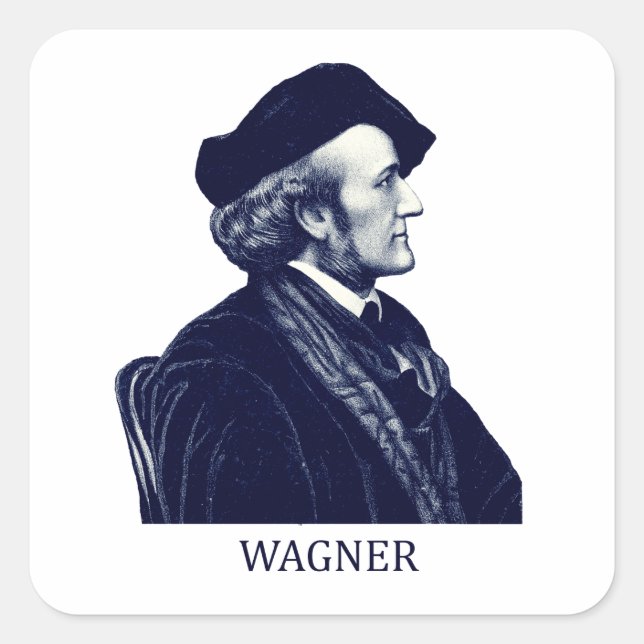 Sticker Carré Richard Wagner, bleu (Devant)