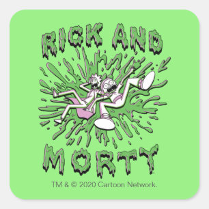 Sticker Carré RICK ET MORTY™   Falling Into Acid