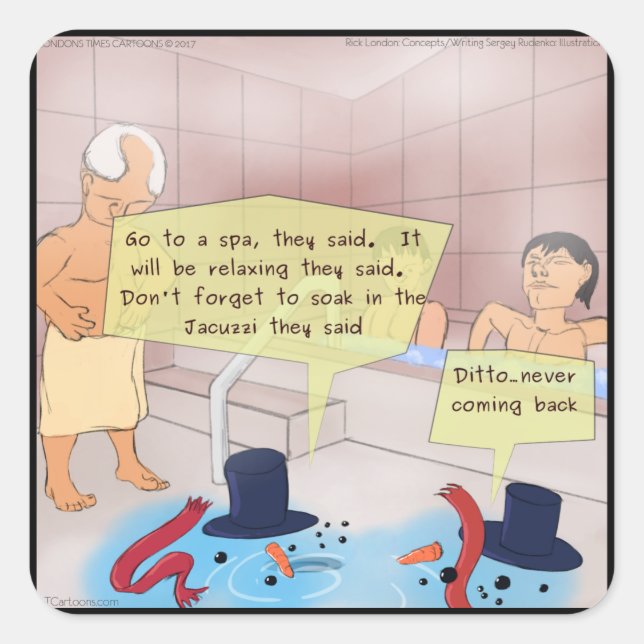 Sticker Carré Rick London Comic Snowman Dons Amusants (Devant)