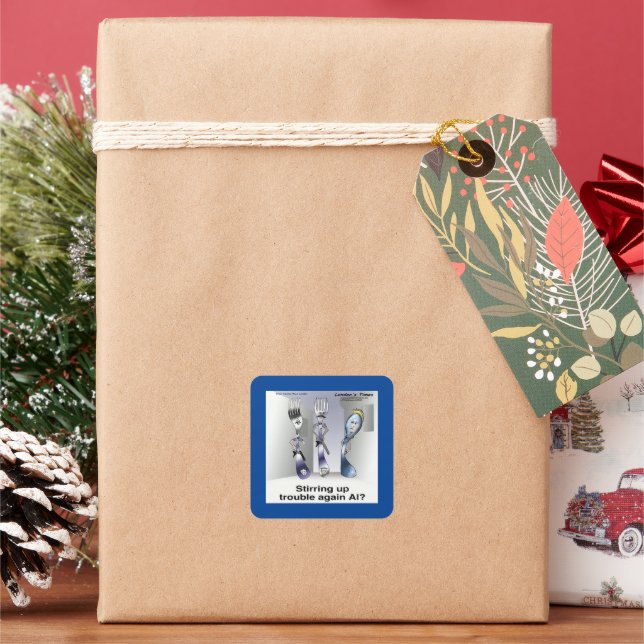 Sticker Carré Rick London Funny Silverware Police (vacances)