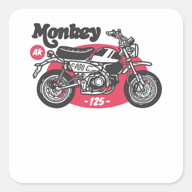 Sticker Carré Ride Monkey (Devant)