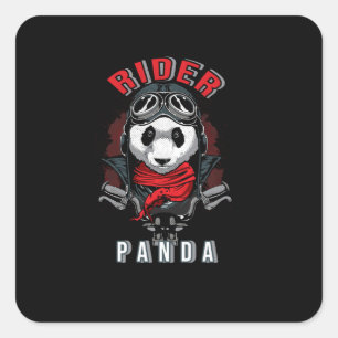 Sticker Carré Rider Panda