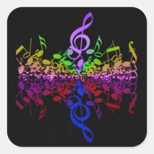 Sticker Carré Rien D'Autre Que Les Amateurs De Musique Treble St