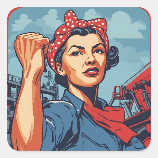 Sticker Carré Riley-Rose (Devant)