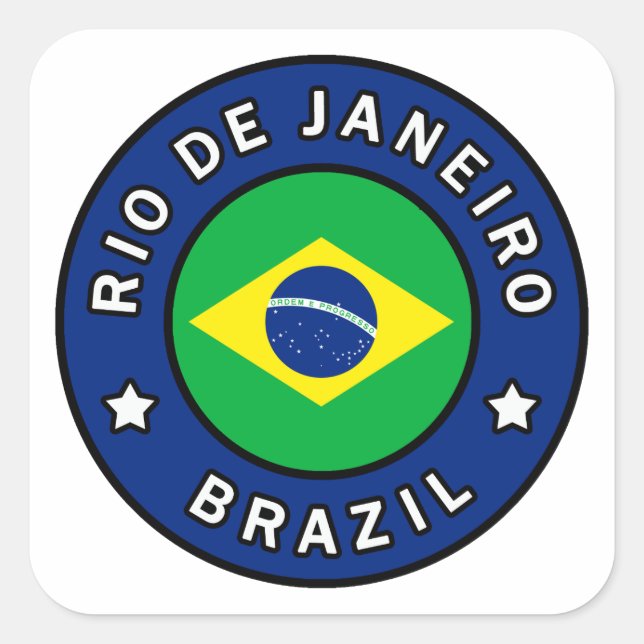 Sticker Carré Rio de Janeiro Brésil (Devant)