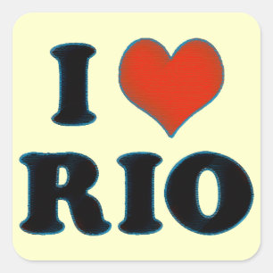 Sticker Carré rio de janeiro - I love Rio