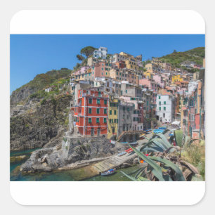 Sticker Carré Riomaggiore Cinque Terre Ligurie Italie