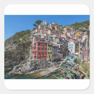 Sticker Carré Riomaggiore Cinque Terre Ligurie Italie