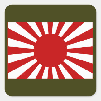 Sticker Carré Rising Sun Flag 3