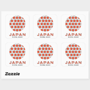 Sticker Carré Rising Sushi