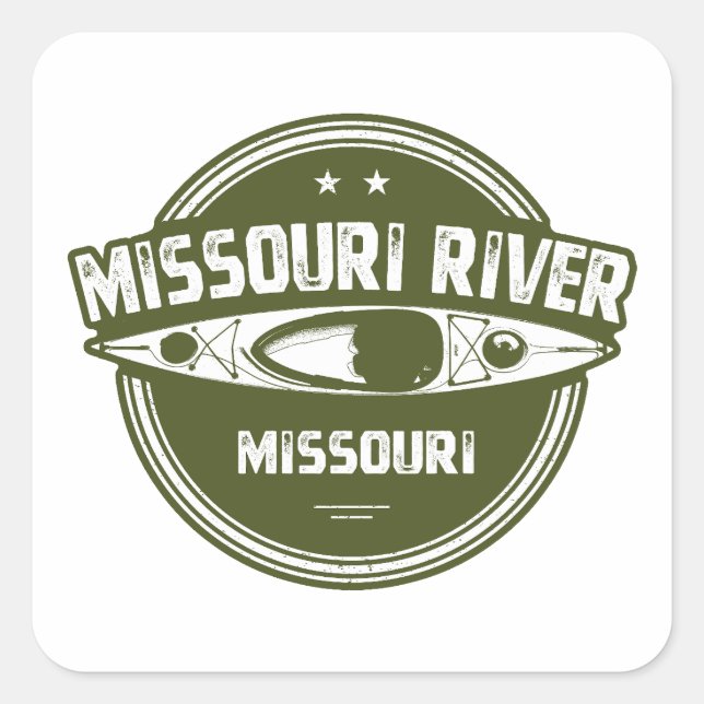 Sticker Carré Rivière Missouri Missouri (Devant)