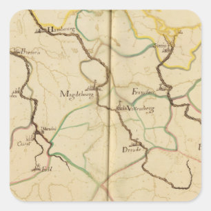 Sticker Carré Rivières et Vallées d'Allemagne