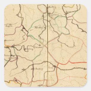 Sticker Carré Rivières et Vallées d'Allemagne