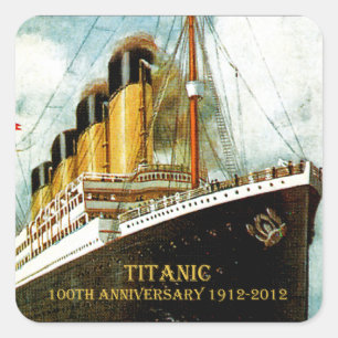 Sticker Carré RMS Titanic 100e anniversaire
