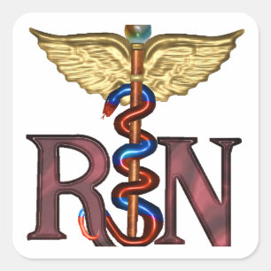 Sticker Carré RN Caduceus