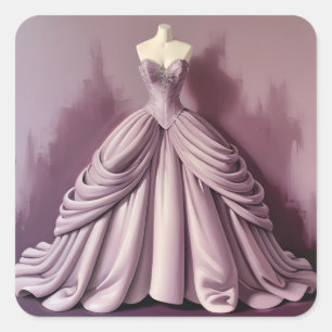 Sticker Carré Robe mauve magnifique