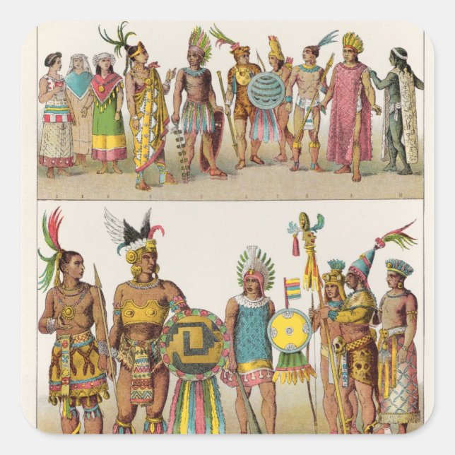 Sticker Carré Robe mexicaine (Devant)