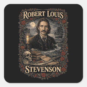 Sticker Carré Robert Louis Stevenson