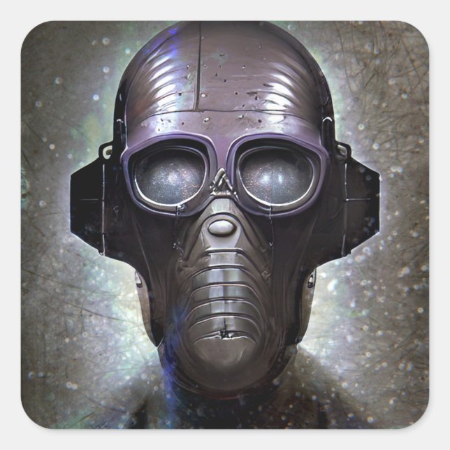 Sticker Carré Robot (Devant)