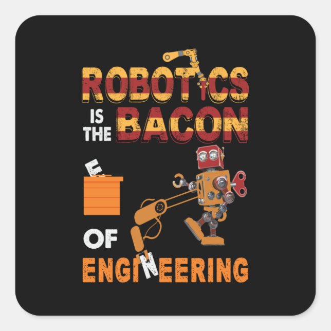 Sticker Carré Robotique De L'Ingénieur (Devant)
