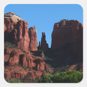 Sticker Carré Rocher de la cathédrale dans le monument de Sedona