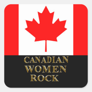 STICKER CARRÉ ROCK CANADIEN DES FEMMES
