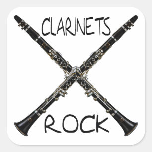 Sticker Carré Rock Clarinets
