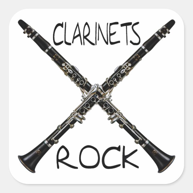 Sticker Carré Rock Clarinets (Devant)