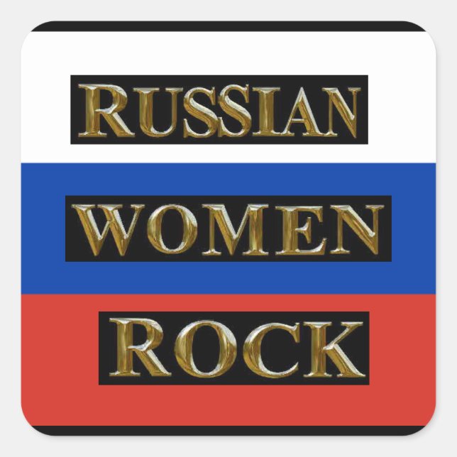 STICKER CARRÉ ROCK DES FEMMES RUSSES (Devant)