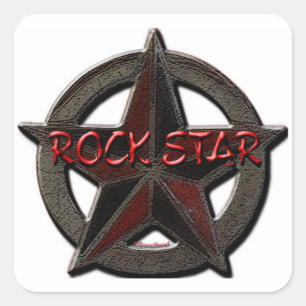 Sticker Carré Rock Star