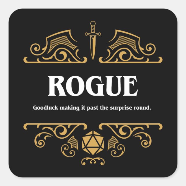 Sticker Carré Rogue Class (Devant)