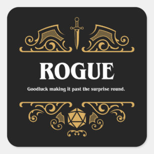 Sticker Carré Rogue Class