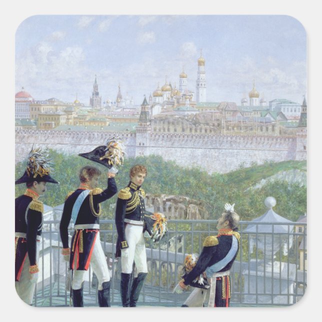 Sticker Carré Roi de Prusse Friedrich Wilhelm II (Devant)