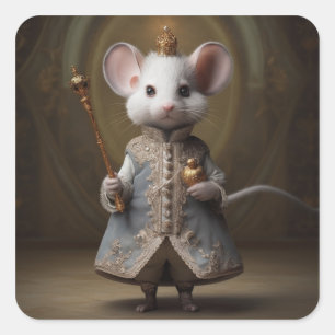 Sticker Carré Roi des souris de la mode du ballet Casse-Noisette
