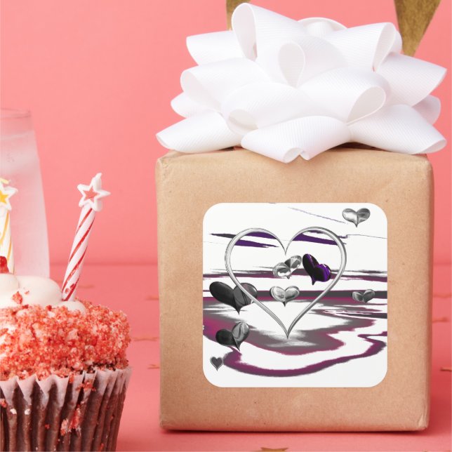 Sticker Carré Romance futuriste (Fête)