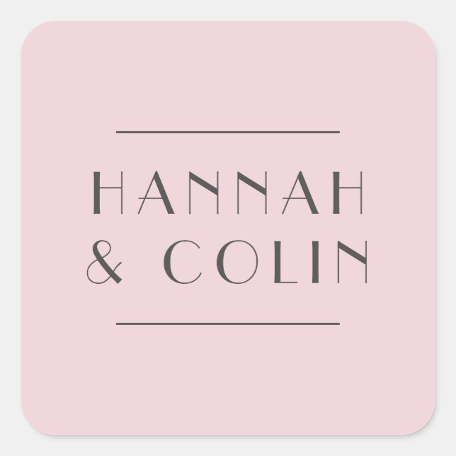 Sticker Carré Romantique Dusty Rose Peony Moderne (Devant)