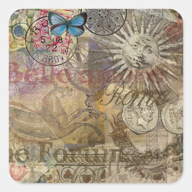 Sticker Carré Rome Italy Travel Vacation (Devant)