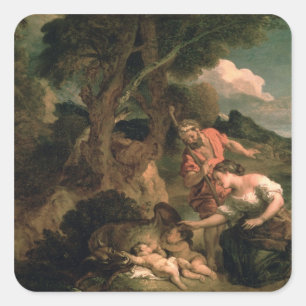 Sticker Carré Romulus et Remus