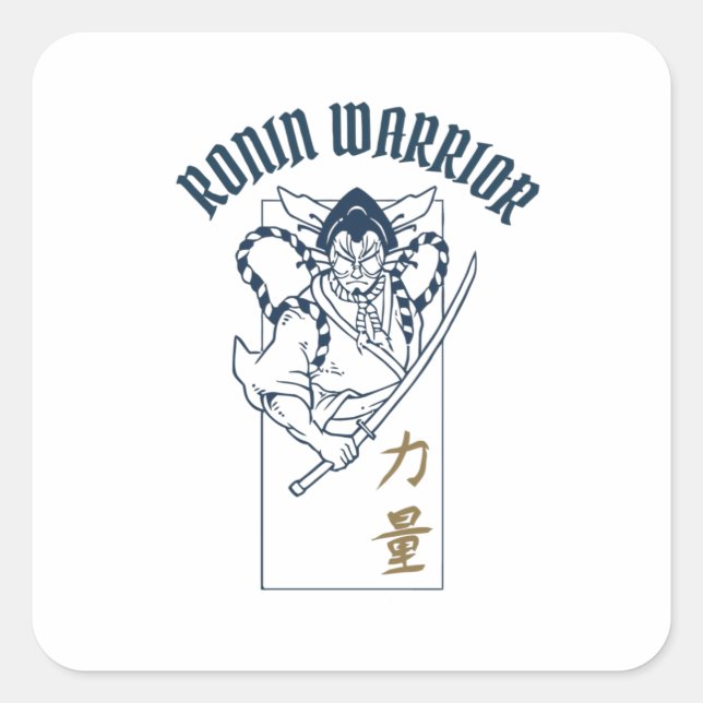 Sticker Carré Ronin Warrior (Devant)
