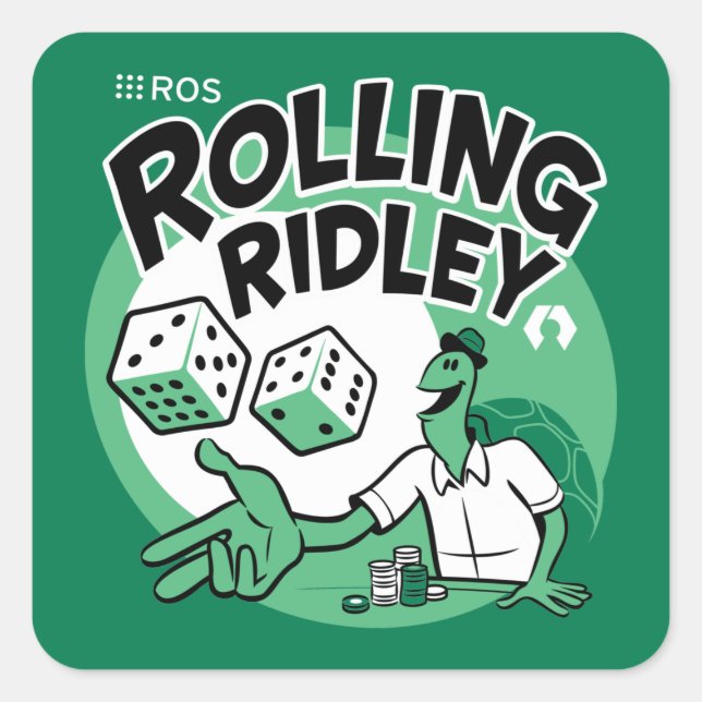 Sticker Carré ROS Rolling Ridley (Devant)