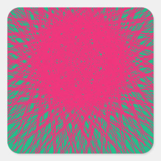 Sticker Carré rose abstrait