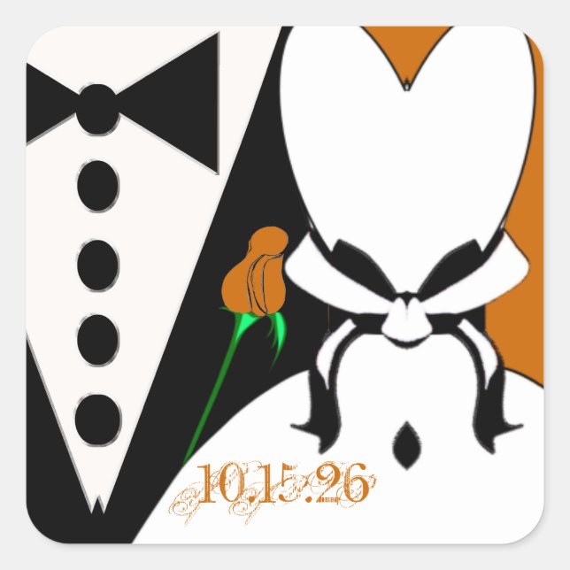 Sticker Carré Rose Change de couleur pour coordonner votre événe (Devant)