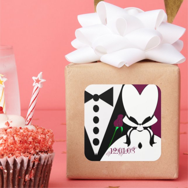 Sticker Carré Rose Change de couleur pour coordonner votre événe (Fête)